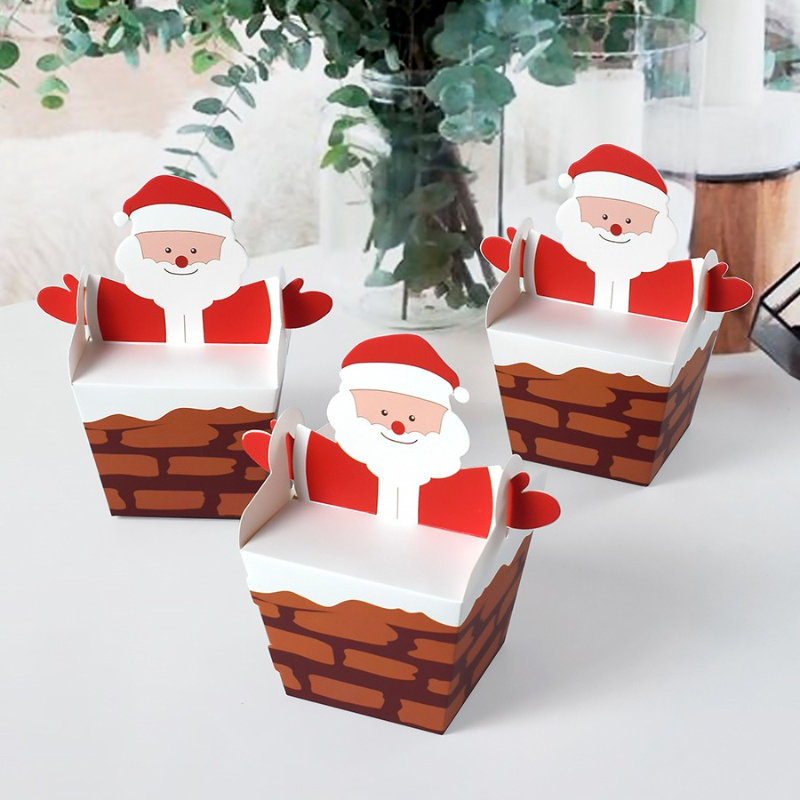 Candle Containers - 10/30/50pcs Santa Claus Climbing The Chimney