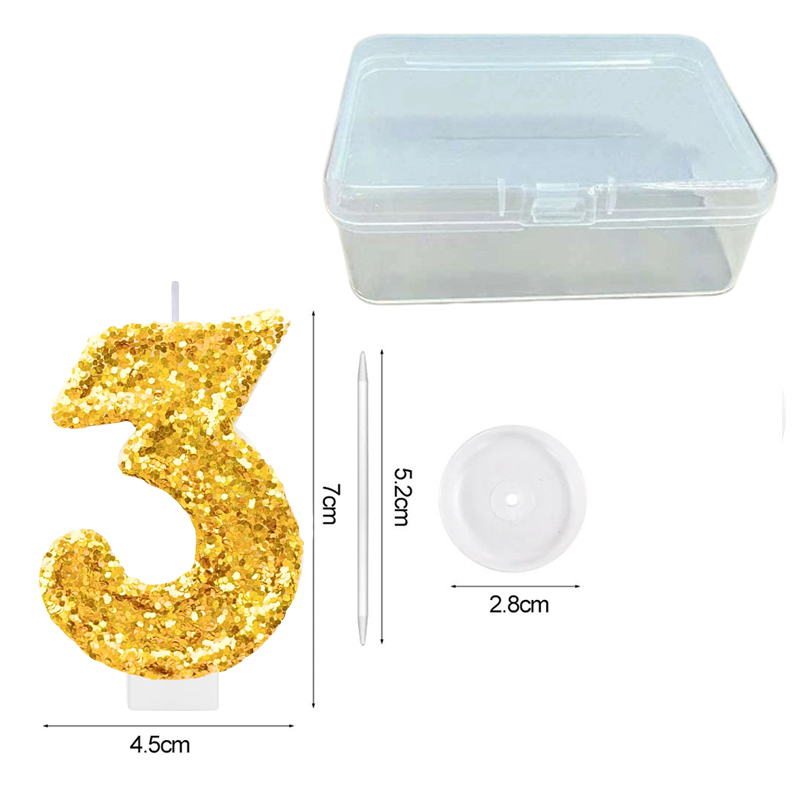 Digital Birthday Candle Gold C - Paraffin Wax ulasan dan harga