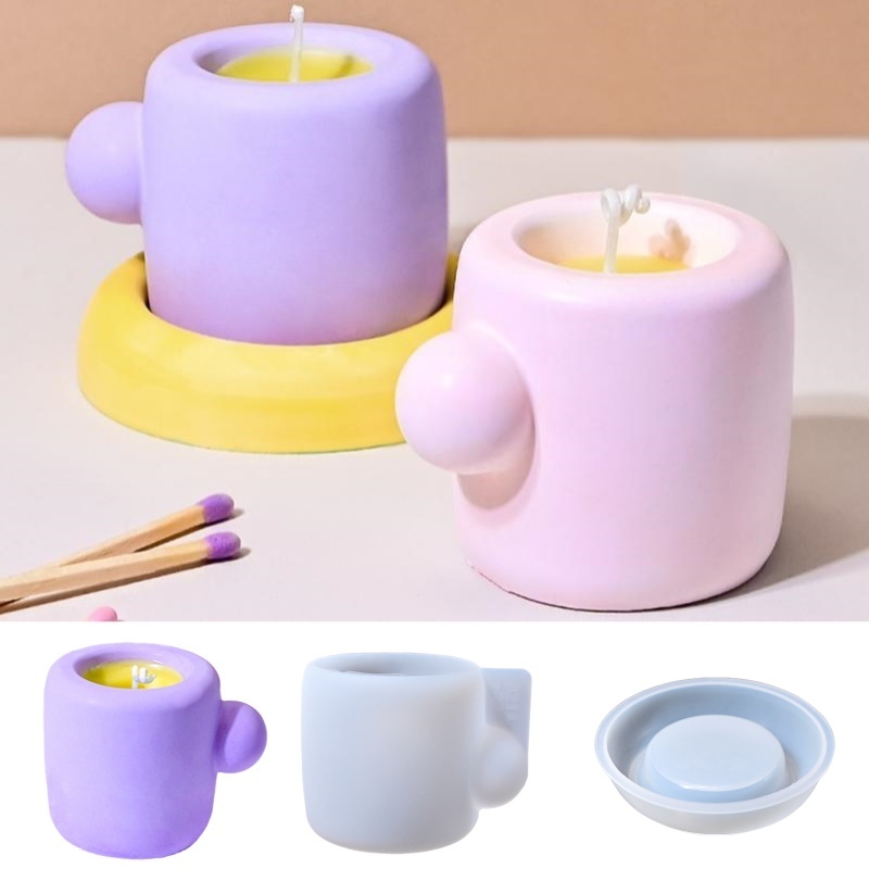 3D Mug With Coaster Silicone M - Candle Containers ulasan dan harga