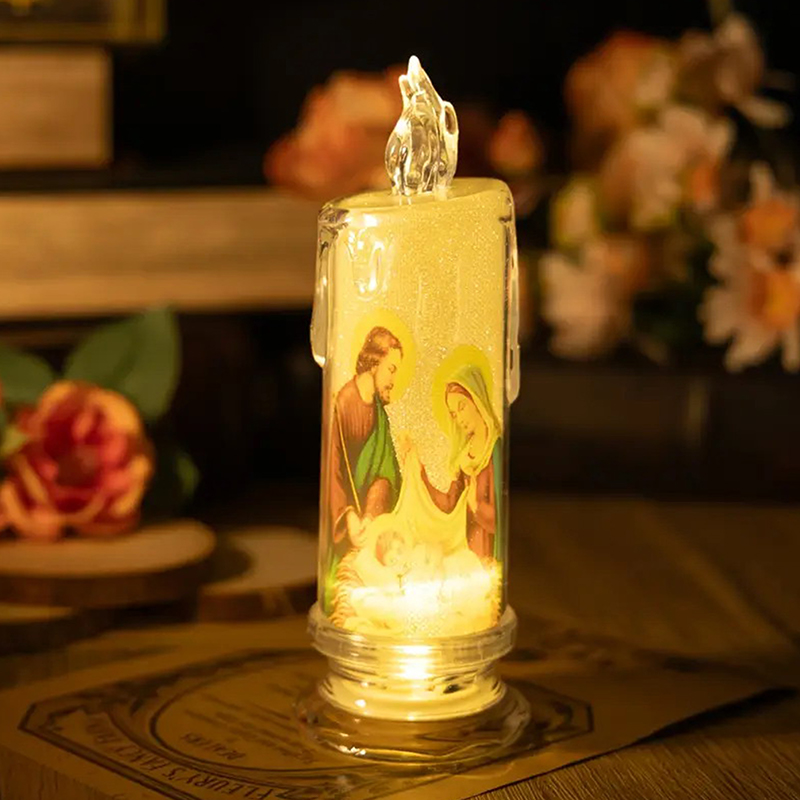 Jesus Virgin Christ LED Candle - Silk Candle ulasan dan harga