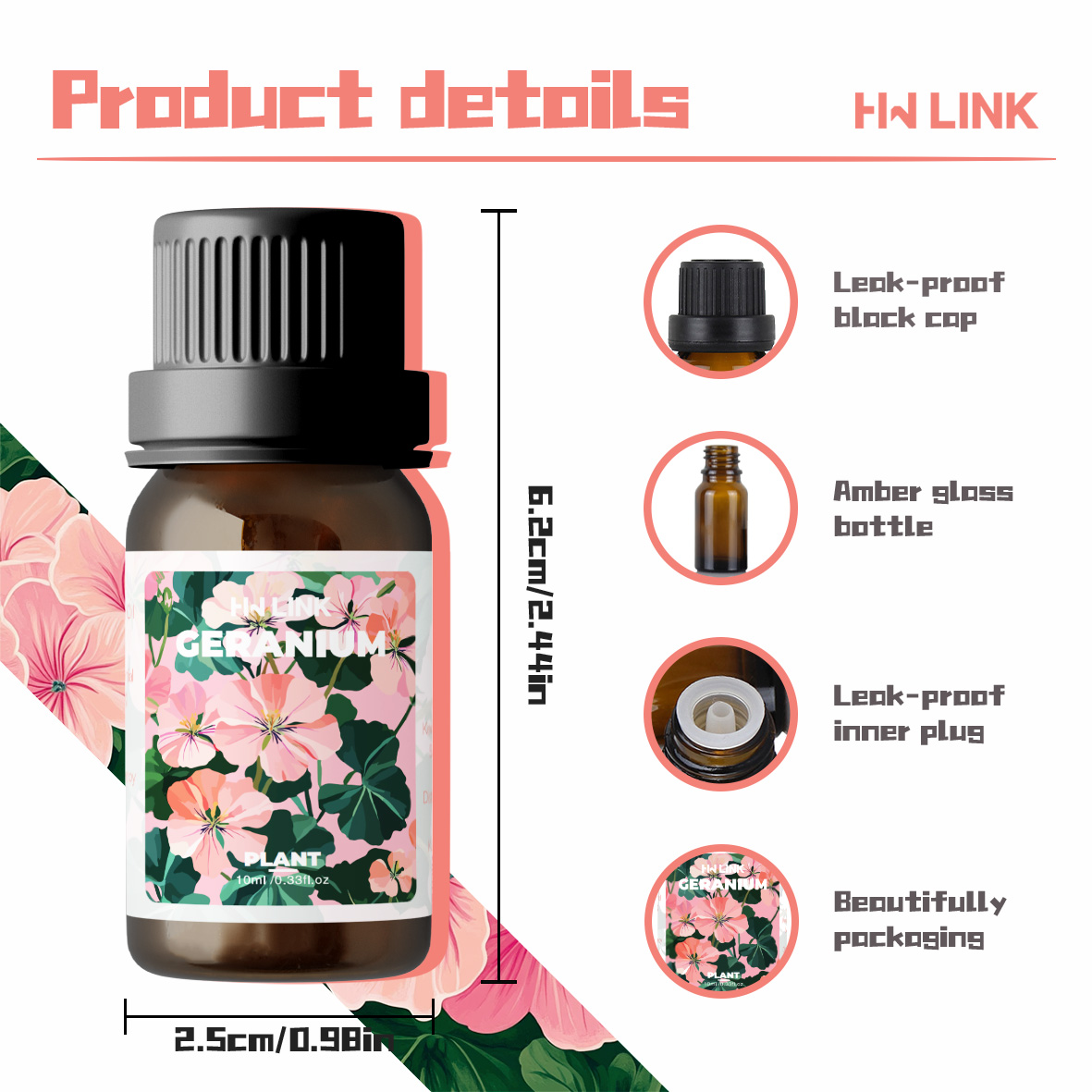 Geranium Essential Oils 10ml P - Silk Candle ulasan dan harga
