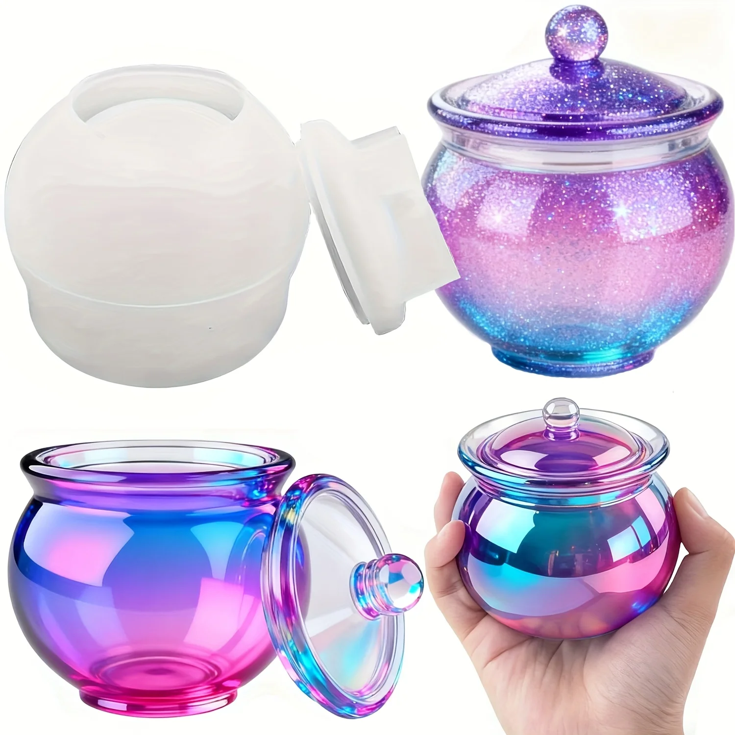 1 set of round resin can molds - Candle Containers ulasan dan harga