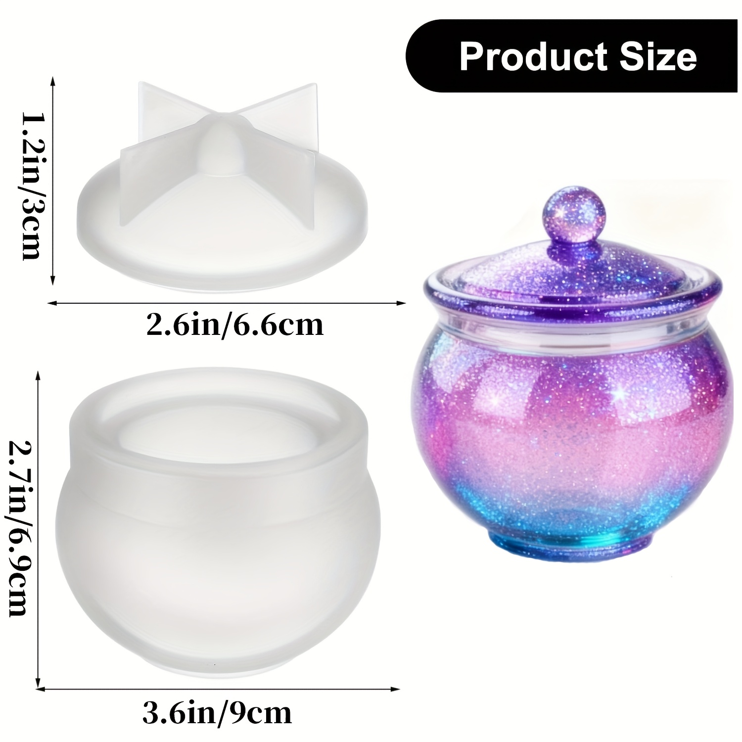 1 set of round resin can molds - Candle Containers ulasan dan harga